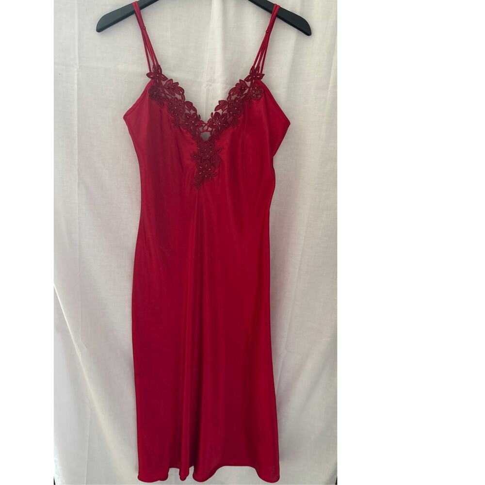 Expressions by California Dynasty Vintage 90s Satin Slip Dress Nightgown Small